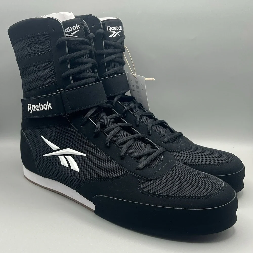 Reebok Boxing HI MMA Wrestling Black Sport Boots -‎ Men's Size 14